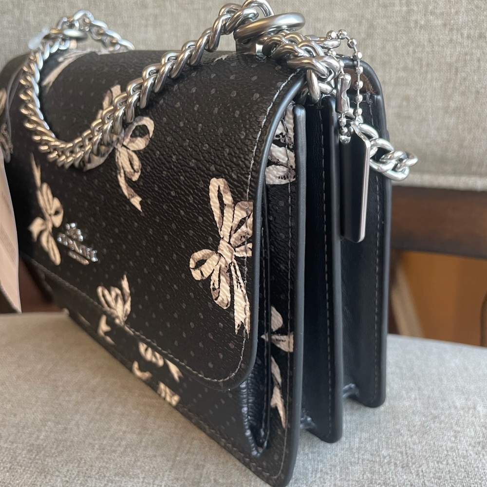 NWT！COACH MINI KLARE CROSSBODY BAG WITH BOW PRINT（ CAA98）gift receipt V-Day Gift - Picture 3 of 6